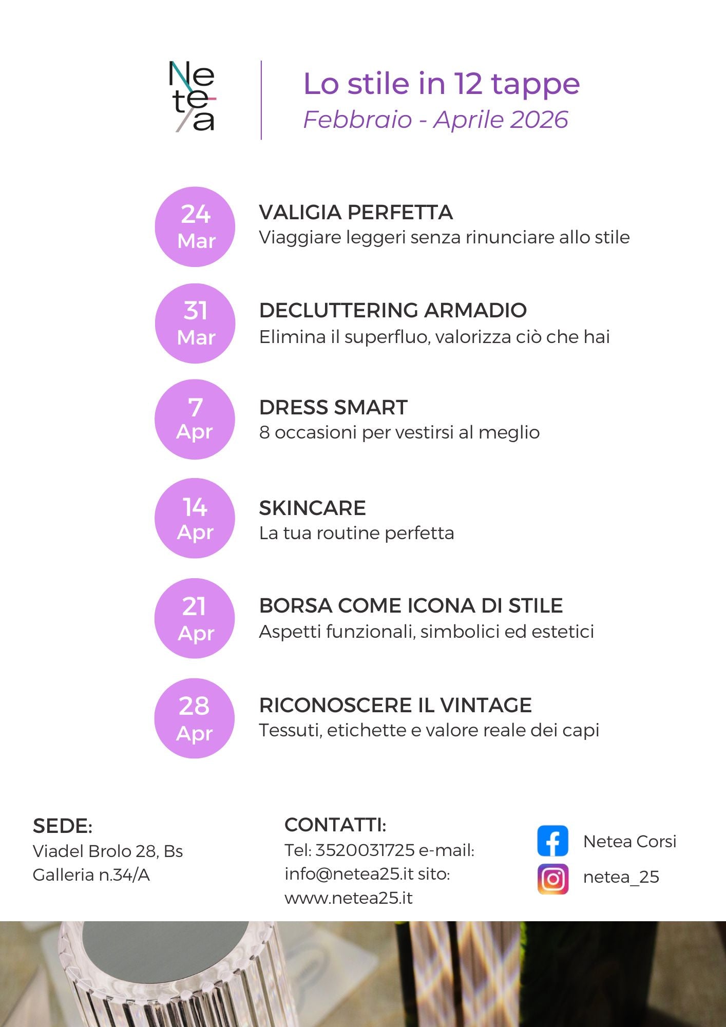 Lo stile in 12 tappe - SERATA SINGOLA