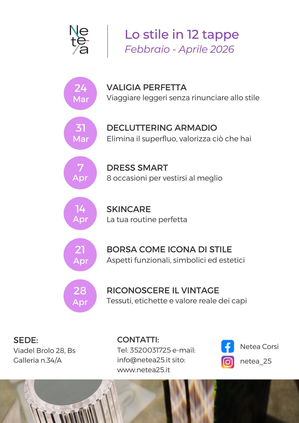 Lo stile in 12 tappe - PACCHETTO DA 3 SERATE