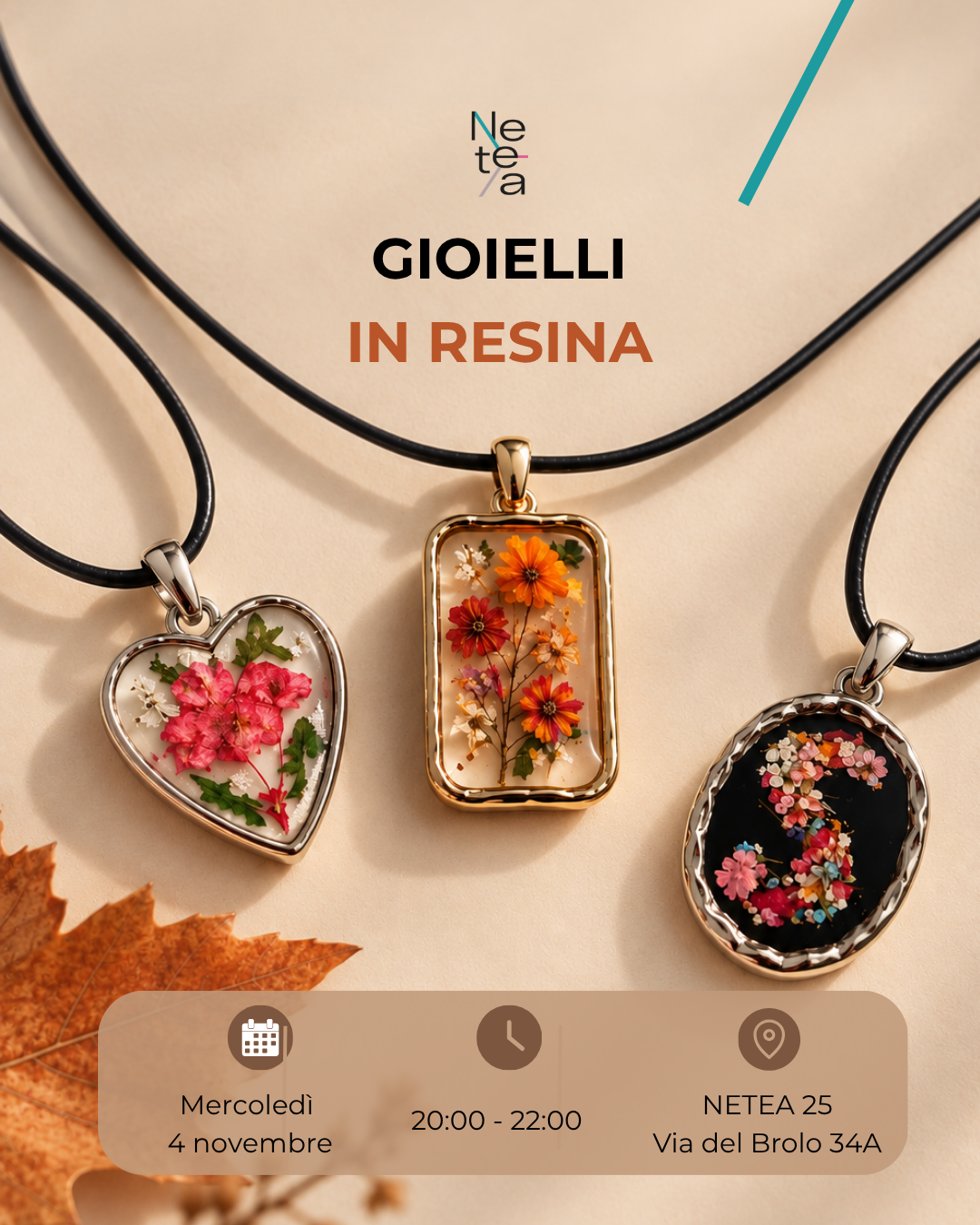 GIOIELLI IN RESINA - NOVEMBRE