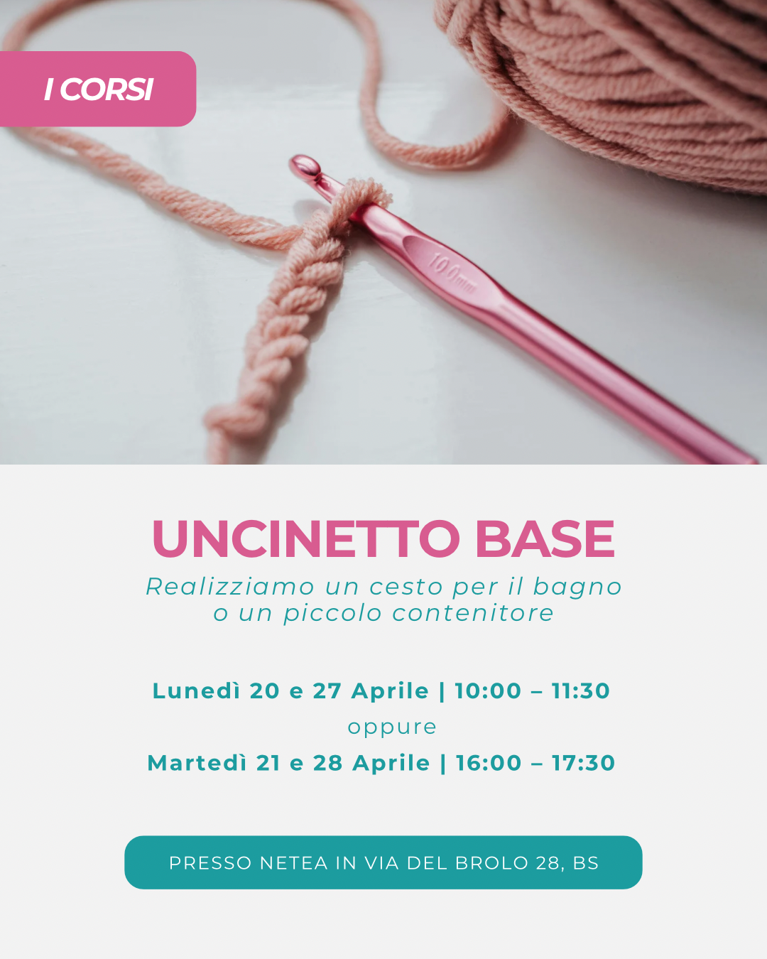 Uncinetto base - realizza il tuo cestino