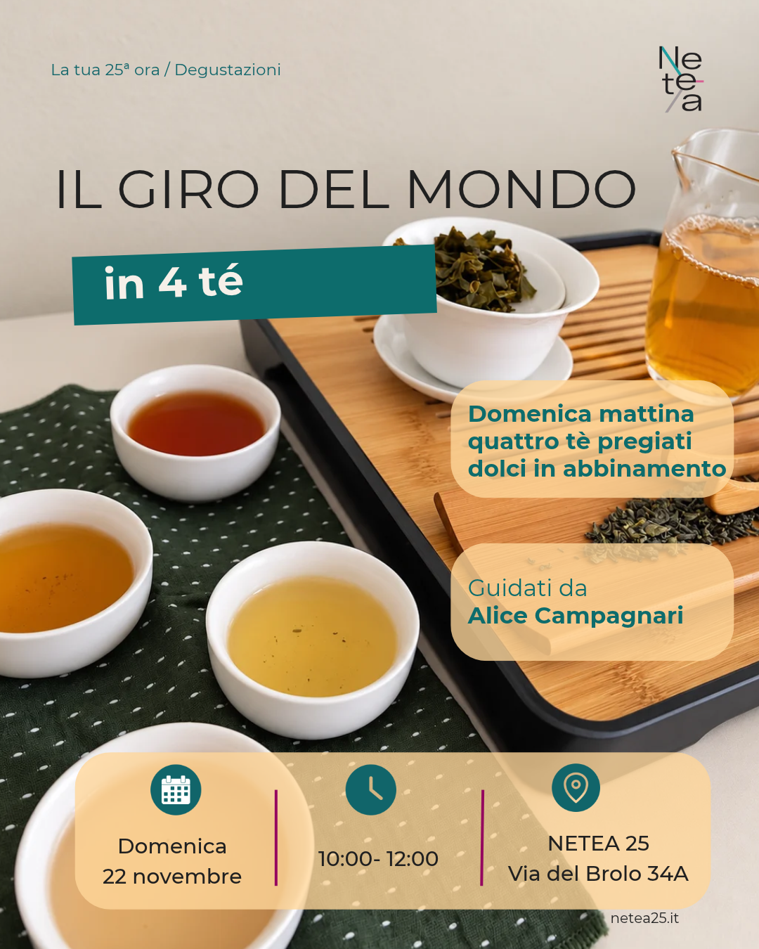 DEGUSTAZIONE GUIDATA - IL GIRO DEL MONDO IN QUATTRO TÈ