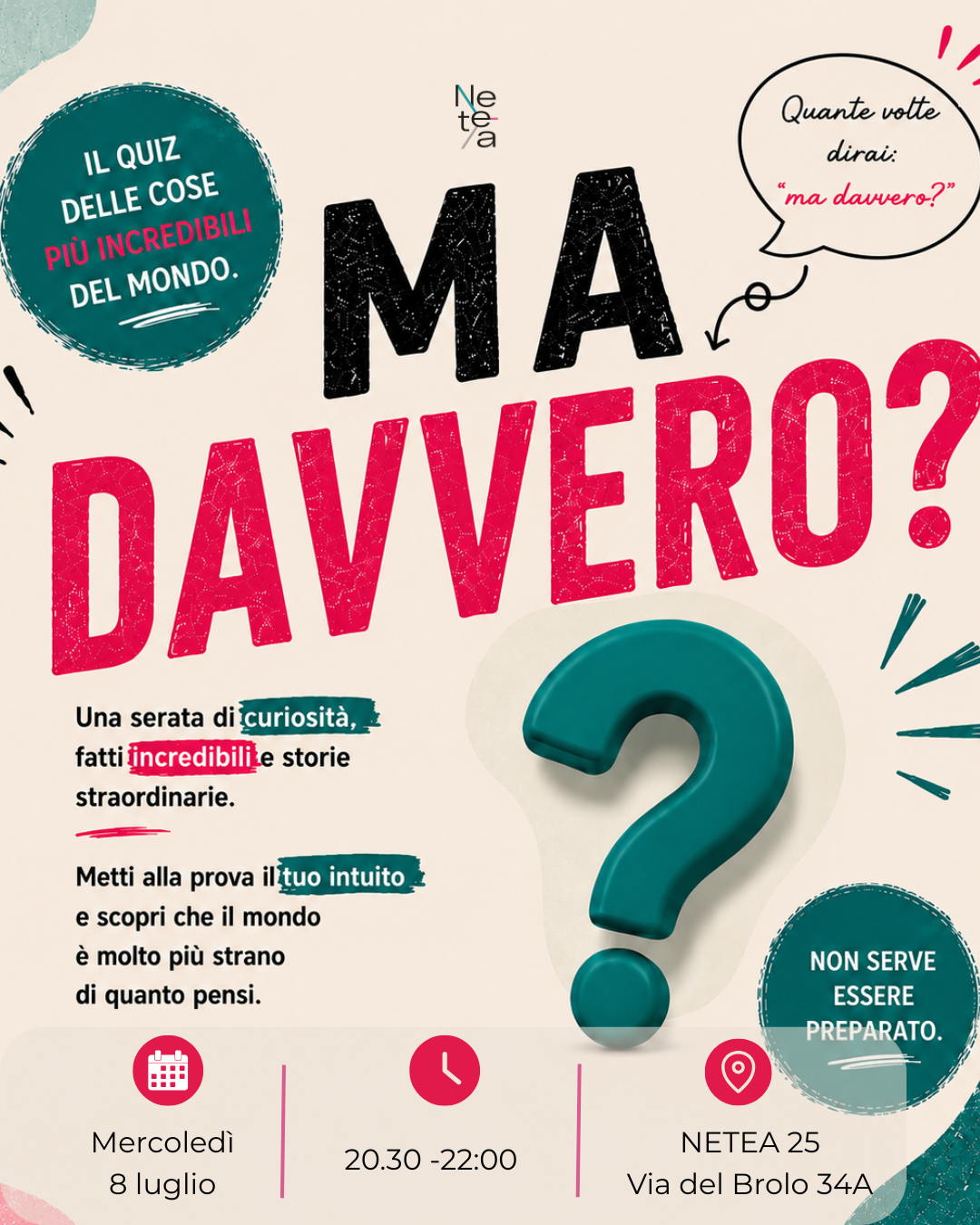 MA DAVVERO? QUIZ & DRINK