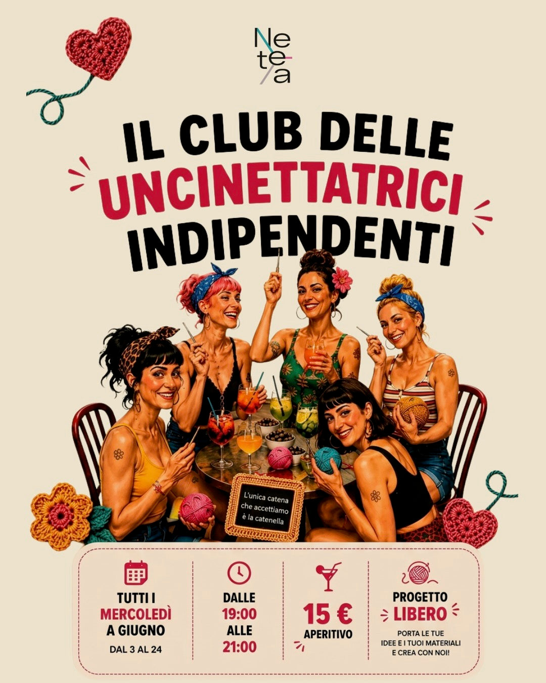 Club delle uncinettatrici indipendenti 3 giugno 2026