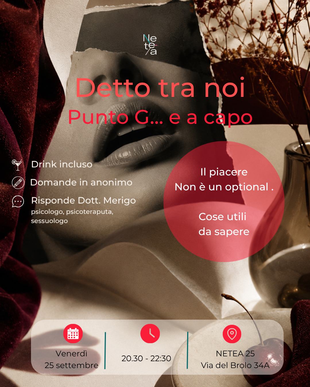 DETTO TRA NOI - SERATA COL SESSUOLOGO TEMA IL PIACERE