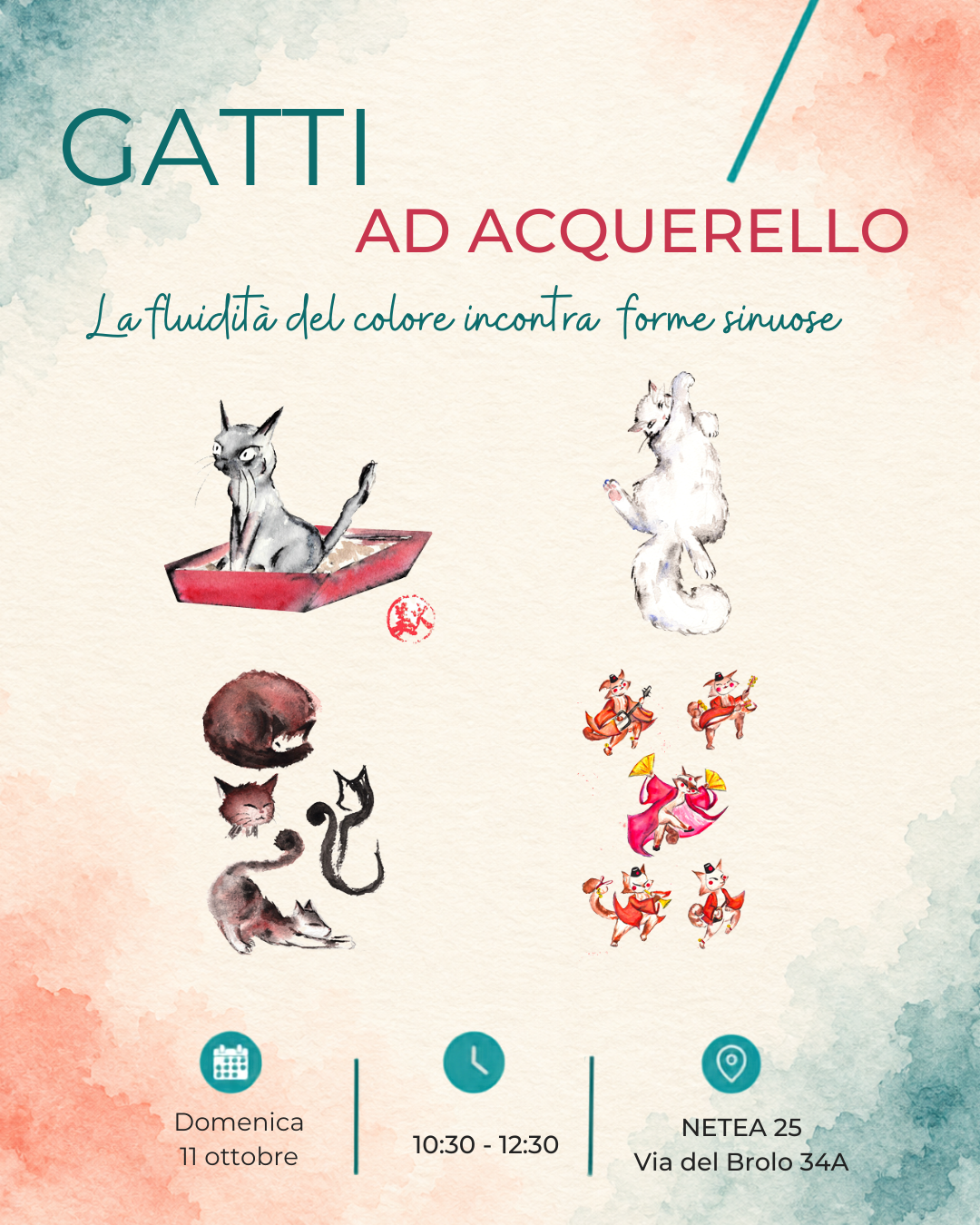 GATTI AD ACQUERELLO