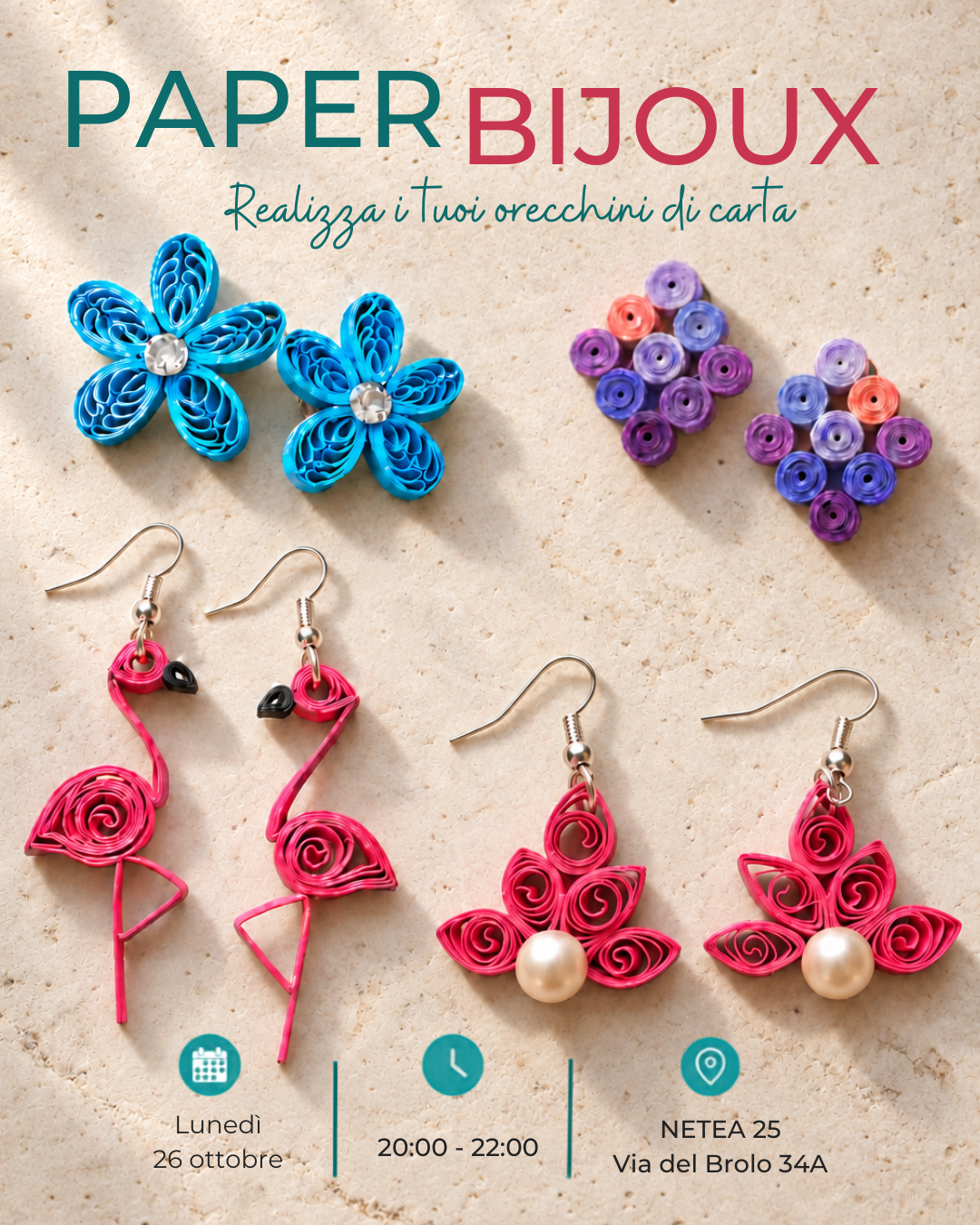 PAPER BIJOUX - ORECCHINI FATTI A MANO