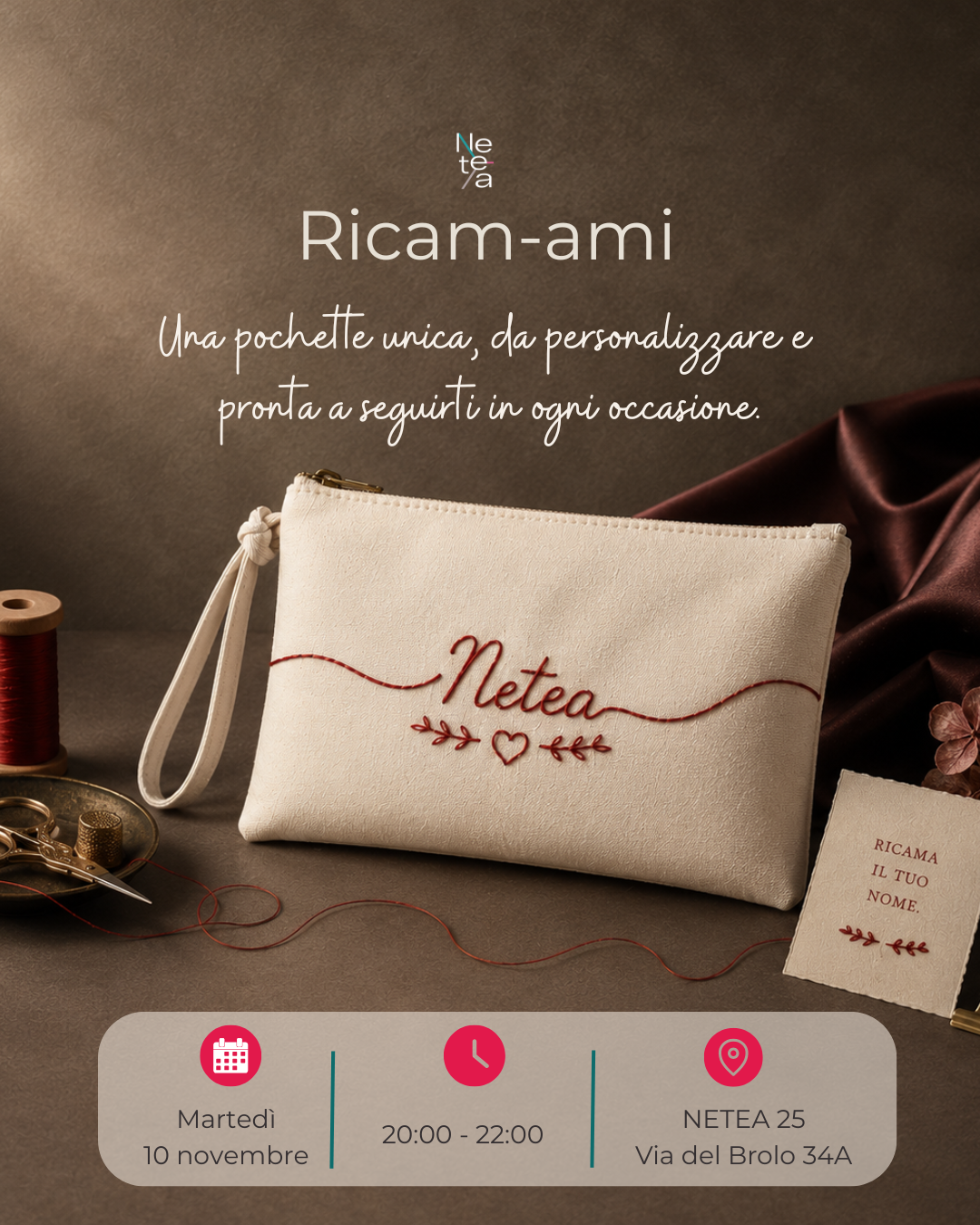 RICAMA LA TUA POCHETTE